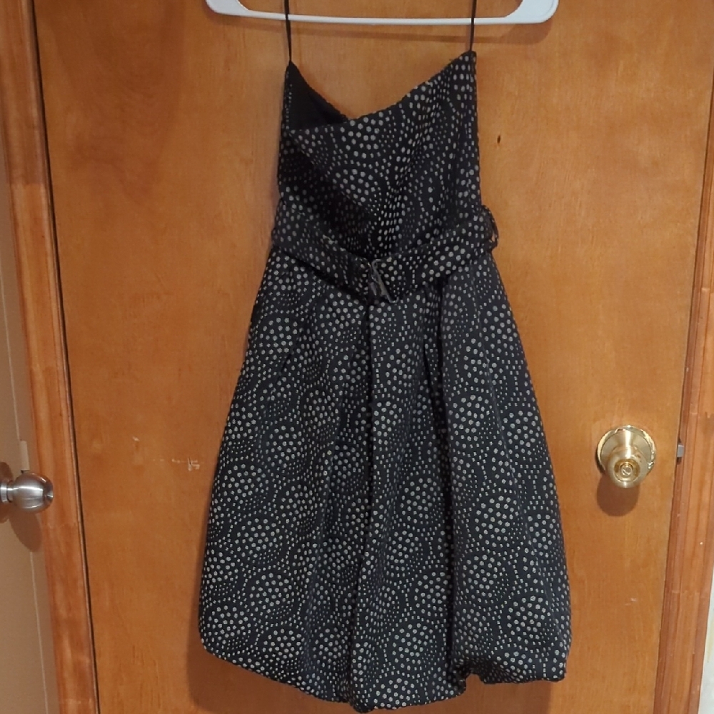Zara Black and White Patterned Dress
